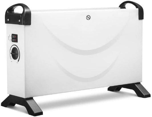 JUNG Elektroheizung Konvektor 2000W mit Thermostat – Tragbarer, elektrischer Heizkörper mit 3 Heizstufen, Energieeffizienter mobiler Heizlüfter für Innenräume bis 30m², geräuschlose Zusatzheizung mit Überhitzungsschutz