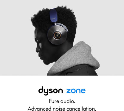 Dyson Zone™ Kabellose Over-Ear Kopfhörer, ANC mit Luftreinigung, Active Noise Cancelling, Bluetooth 5.0, 50 Stunden Akkulaufzeit, Smart Signalverarbeitung, Luftreinigung und Geräuschisolierung, Ultra Blue/Nachtblau