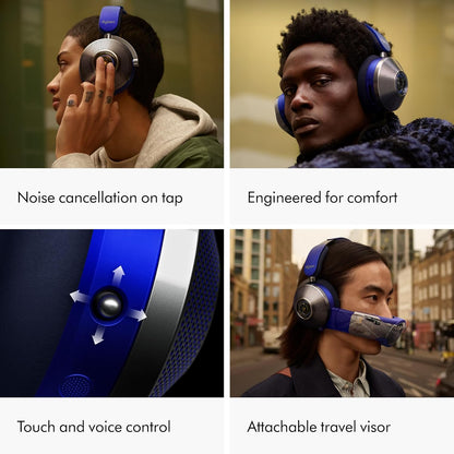 Dyson Zone™ Kabellose Over-Ear Kopfhörer, ANC mit Luftreinigung, Active Noise Cancelling, Bluetooth 5.0, 50 Stunden Akkulaufzeit, Smart Signalverarbeitung, Luftreinigung und Geräuschisolierung, Ultra Blue/Nachtblau