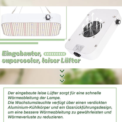ZRBDDEF Growzelt Komplettset 70x70x160cm mit LED Pflanzenlampe, Aktivkohlefilter, Belüftungssystem, Indoor Pflanzenzuchtset für Gemüse, Kräuter, Anbauzelt für Innenräume mit Zubehör