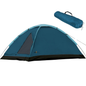 JUNG Kuppelzelt 2 Person 200x120cm Zelt Blau Leicht Robust Wetterfest Campingzelt Reisezelt Familienzelt Einfach Aufzubauen Vielseitig Camping Wandern