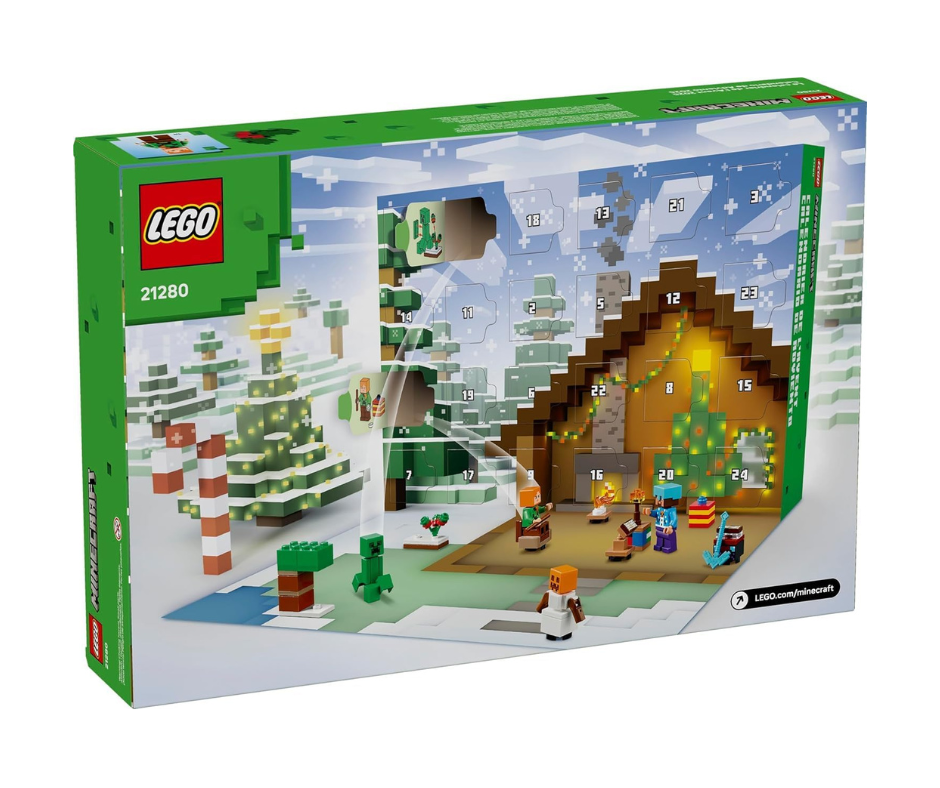 LEGO® Minecraft Adventskalender 2025 Kinder – Weihnachten Spielzeug für Jungen & Mädchen ab 7 Jahren - 24 Überraschungen - Kind Spielset - Geschenk für ab 7 Jahren- 21280 (Wert 100€)