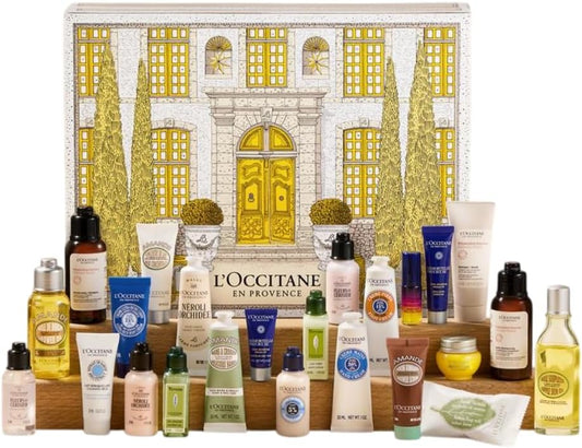 LOCCITANE Classic Beauty Adventskalender 2025 Frauen, 24 Luxus-Pflegeprodukte, Körper-, Gesichts, Haar & Handpflege Advent Kalender, Damen & Mädchen