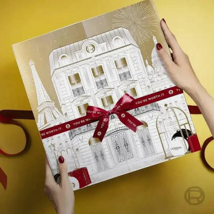 L’Oréal Paris Make-up Adventskalender 2025, Gesichtspflege Haarpflege, Lippenstift, Maske, Eyeliner, für Frauen und Mädchen Kalender ( Wert 250€ )