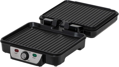 JUNG Mesko MS3050 Elektrischer Kontaktgrill 2500W Doppelplatte Antihaftbeschichtung Tischgrill Elektrogrill Temperaturregelung Cool-Touch-Griff Abnehmbare Tropfschale 1288cm² große Grillfläche