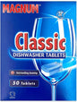 MAGNUM Spülmaschinentabs Classic 50 Stück 1kg All in One Tabs phosphatfrei Klarspüler Fettlöser Glasschutz Edelstahlglanz Silberschutz Maschinenpflege Reinigungstabs Geschirrspültabs Spülmaschine