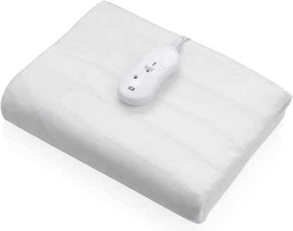 Melissa 16760045 elektrische Heizdecke 150x80 cm mollige Wärme 60 Watt 3 Heizstufen Überhitzungsschutz waschbar Polyester 480g Vliesstoff Kabelfernbedienung LED Schlafkomfort Muskelentspannung warm kuschelig