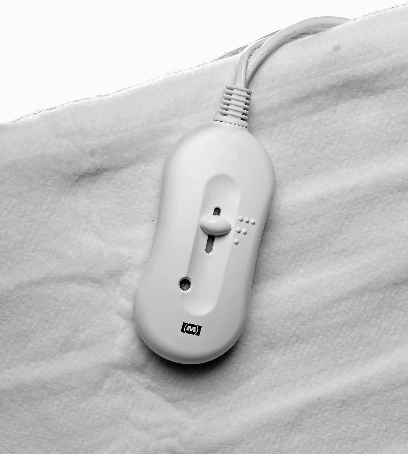 Melissa 16760045 elektrische Heizdecke 150x80 cm mollige Wärme 60 Watt 3 Heizstufen Überhitzungsschutz waschbar Polyester 480g Vliesstoff Kabelfernbedienung LED Schlafkomfort Muskelentspannung warm kuschelig