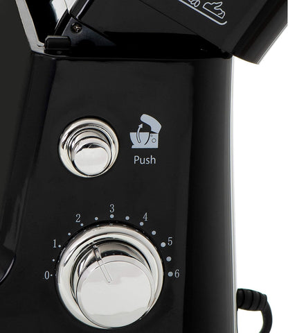 JUNG MESKO MS4217 Küchenmaschine 1200W Planetenmischer mit 3,5L Edelstahlschüssel 6 Geschwindigkeiten Teigmaschine Rührmaschine Knetmaschine Spritzschutz Backmaschine für Teig und Sahne