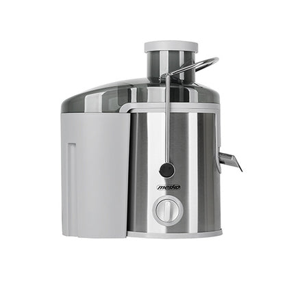 Jung Mesko MS4126G Slow Juicer 600W Entsafter Edelstahl Saftpresse leise Slow Entsafter 65mm Einfüllschacht spülmaschinenfest leistungsstark Obstpresse Gemüsepresse Anti-Tropf-System kompakte Bauweise