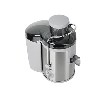 Jung Mesko MS4126G Slow Juicer 600W Entsafter Edelstahl Saftpresse leise Slow Entsafter 65mm Einfüllschacht spülmaschinenfest leistungsstark Obstpresse Gemüsepresse Anti-Tropf-System kompakte Bauweise