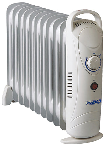 Jung Mesko MS7805 Kompakter Ölradiator mit 9 Rippen und 1000W Heizleistung, tragbarer Elektro-Heizkörper mit Thermostatregelung, energiesparender Heizstrahler für Innenräume