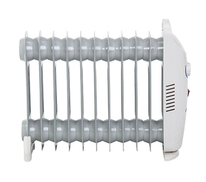 Jung Mesko MS7804 Tragbarer Ölradiator mit 7 Heizrippen und 800W Leistung, Elektrischer Kompaktheizkörper mit Thermostat, Energieeffizienter Raumheizer für Büro, Wohnzimmer, Gästezimmer