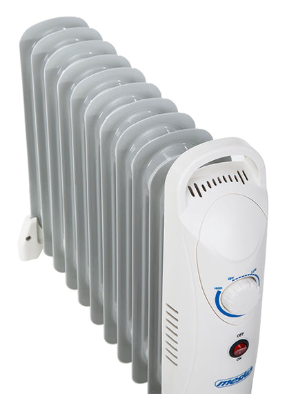 Jung Mesko MS7804 Tragbarer Ölradiator mit 7 Heizrippen und 800W Leistung, Elektrischer Kompaktheizkörper mit Thermostat, Energieeffizienter Raumheizer für Büro, Wohnzimmer, Gästezimmer