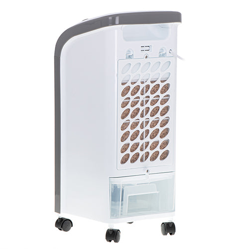 Jung MESKO MS7917 Mobiler 3-in-1 Luftkühler 60W, Klimagerät mit Luftbefeuchtung Reinigung 4L Tank, Tragbare Mini Klimaanlage Verdunstungskühler Ventilator für Zuhause Büro Räume