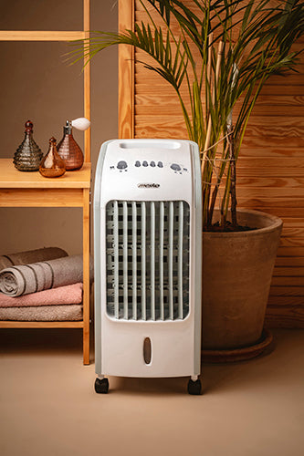 Jung MESKO MS7918 Luftkühler 3in1 Air Cooler Klimagerät 4L Wassertank Kühlung Luftbefeuchter Luftreiniger tragbar mobiler Luftkühler Verdunstungskühler Raumkühler Oszillation 80W leise