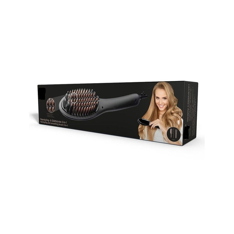MIA Haarstyling Glättbürste 2in1 Elektrische Haarbürste Keramik Glättbürste Haarbürste Glätteisen Haarstylingbürste Anti-Frizz Bürste Haarstyler Profi Haarbürste Reise Haarbürste Glättbürste