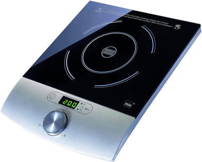 MIA ProKitchen Induktionskochplatte Glaskeramik 1800W Sensor-Touch Herdplatte Induktion Kochfeld tragbar Temperaturregelung Schnellstart energiesparend Sicherheitsabschaltung Anti-Rutsch