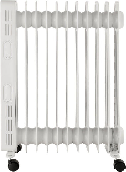 Midea NY2009-20M Ölradiator 2000 Watt, mobile Elektroheizung, energiesparend, sicher mit Frostschutz und Überhitzungsschutz, transportabel, Heizstufen 800W, 1200W, 2000W, ideal für kleine Räume