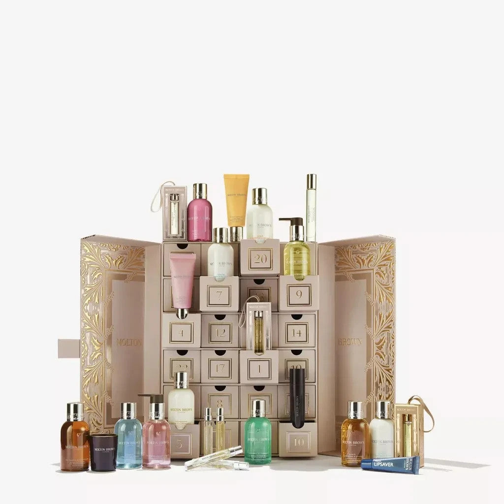 Molton Brown Frauen Adventskalender 2025 - 24 luxuriösen Beauty-Überraschungen, Eau de Parfums, Duftkerze, für Damen und Mädchen Advent ( Wert 750€ )