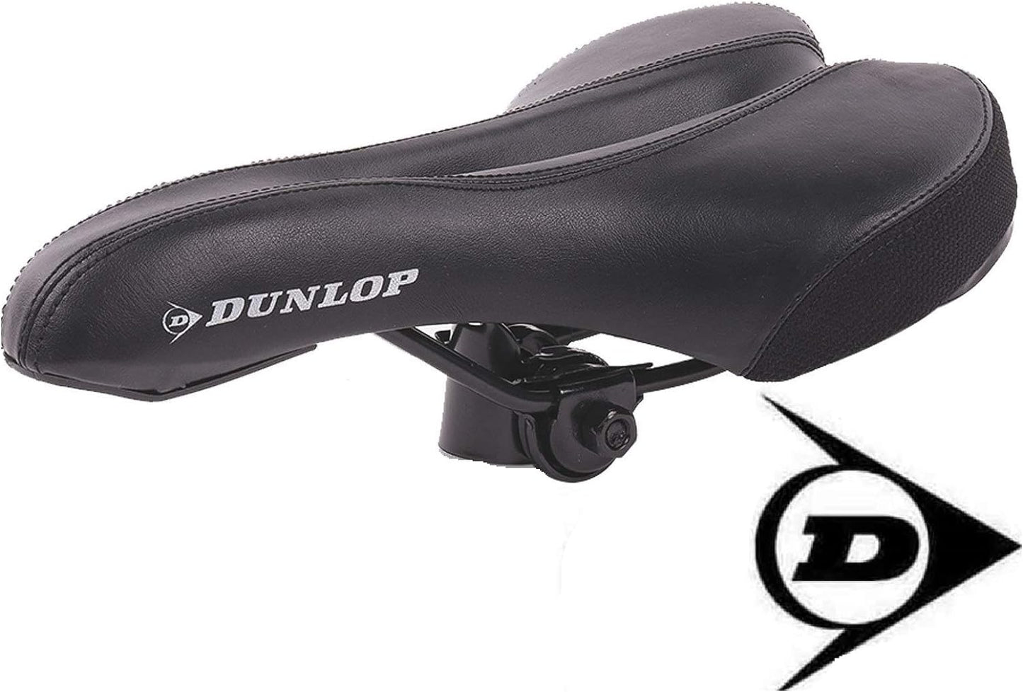 DUNLOP FGM19 Ergonomischer MTB Fahrradsattel, Gel-Sattel für Damen und Herren, Komfort-Sattel für Mountainbike, Rennrad, Trekkingrad, Atmungsaktiv, Stoßdämpfend, Lendenwirbelsäulenschonend, wasserabweisend, Schwarz
