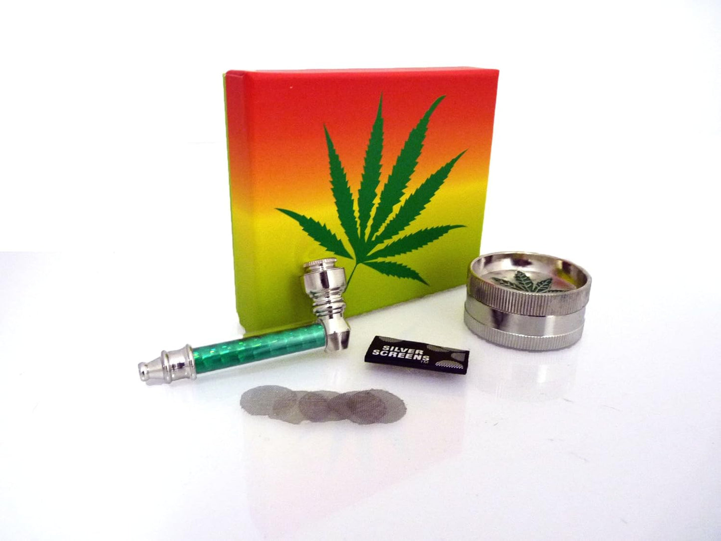 N&B SMOKER SET Marley Non Plus Ultra 2.0, Pfeife, Magnet Grinder, Siebe, sofort einsatzbereit, hochwertige Pfeife, Kräuterzerkleinerer, effizientes Set für Raucher, Filter, Kräuterfilter, für Raucherbedarf