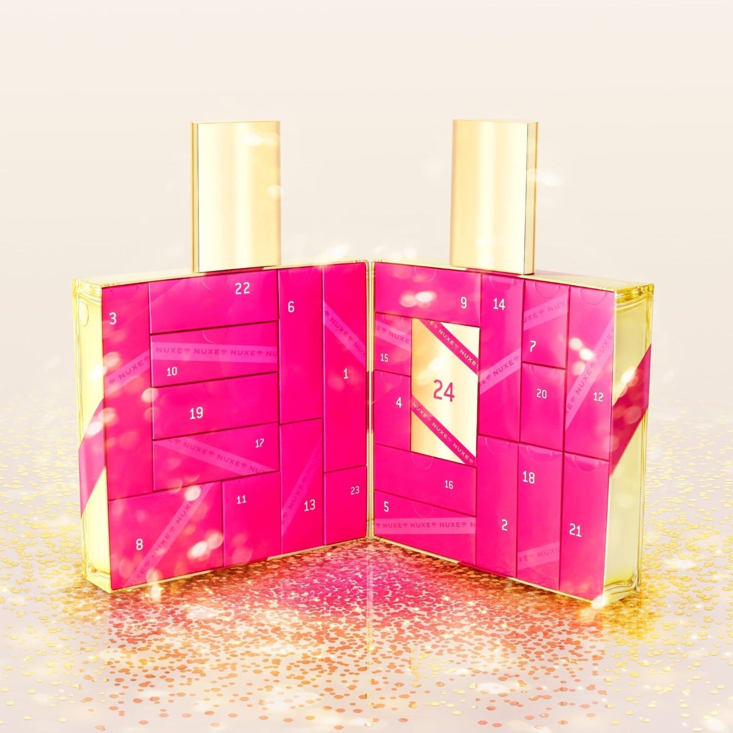 NUXE Frauen Beauty Adventskalender 2025 – 24 luxuriöse Überraschungen Gesicht, Körper und Haar, für Mädchen und Damen, Advent Kalender ( Wert 300€ )