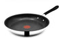 Tefal E30 Jamie Oliver Edelstahl Bratpfanne 28 cm, Induktionsgeeignet, Antihaftbeschichtet, Hitzebeständig, Schüttrand, Genieteter Silikongriff, Backofenfest, Perfekt für alle Herdarten