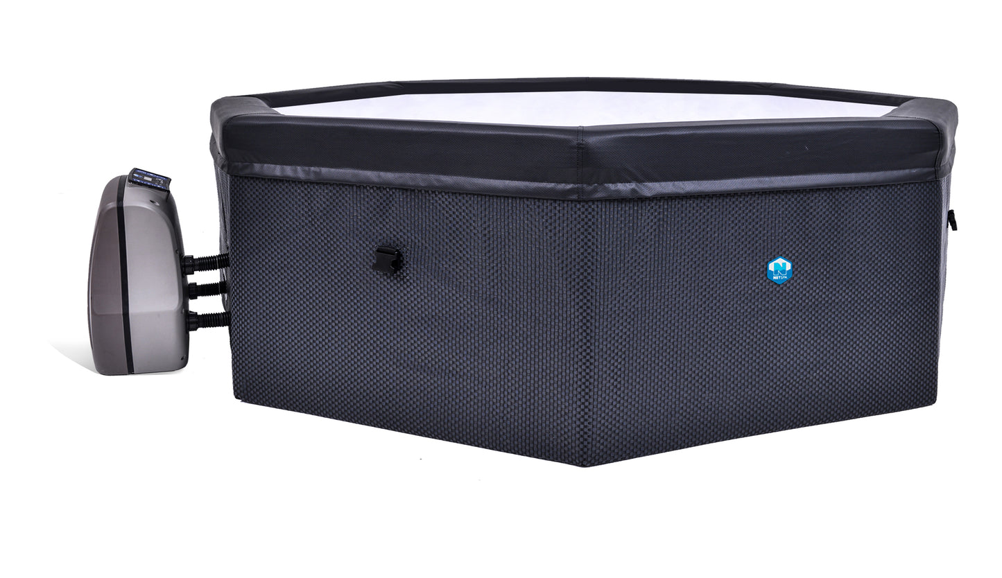 JUNG Octopus Spa Whirlpool Ø 193 cm, 5 Personen, Stabile Struktur, 1000L, beheizter Indoor & Outdoor Pool, Energieeffizient, Halbstarre Struktur, Antibakterielles Gewebe, Einfacher Aufbau