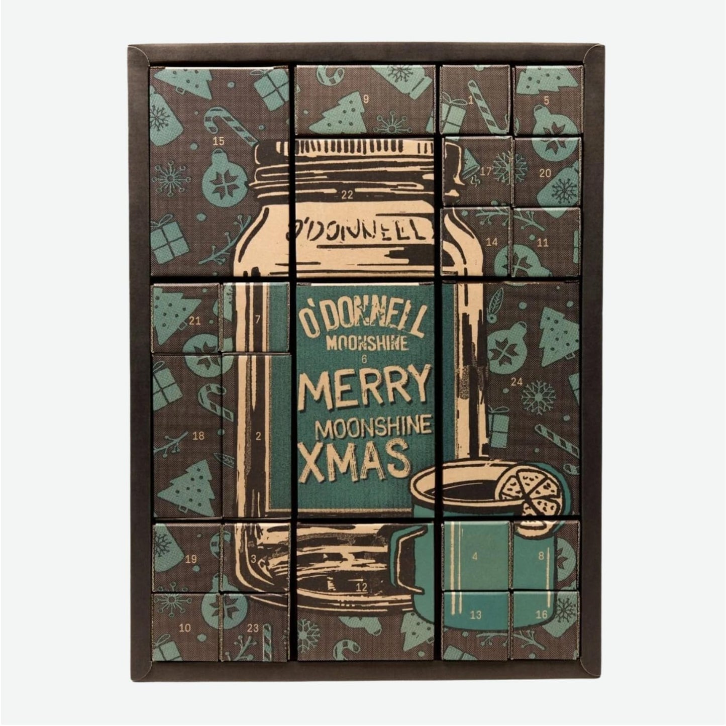 O'Donnell Moonshine Adventskalender 2025 Unisex, Premium Spirituosen Likör Advent Kalender mit 700ml XMAS Likör, Damen & Herren Weihnachten Calendar