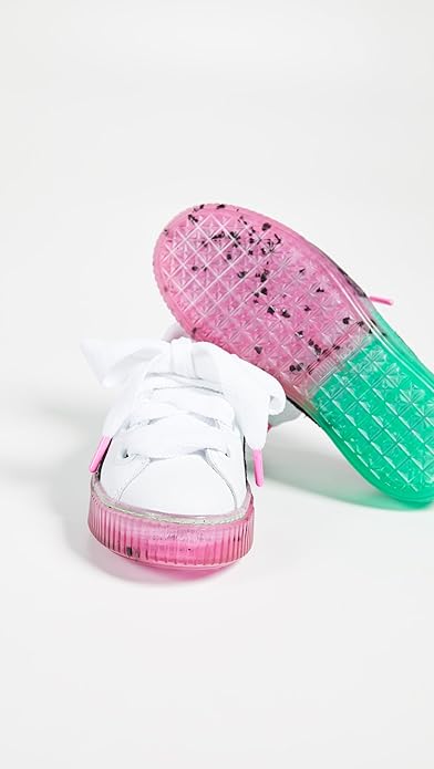 PUMA Damen Sneaker x Sophia Webster Platform Candy Princess Weiß Schwarz 9.5 US – Hochwertige Leder-Freizeitschuhe mit Plateau, Gummisohle, Kordelzugverschluss, Fashion & Streetwear Look für Damen