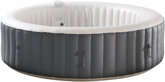 Jung Whirlpool XTRA Infinite® SPA Ø240cm aufblasbar für 8 Personen – Outdoor Indoor Whirlpool mit Heizung & Filter – 140 Luftdüsen – digitale Steuerung – Wellness SPA Set komplett