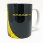 PORSCHE Tasse GT4 Clubsport Limitierte Edition, Schwarz-Gelb Porzellan, Motorsport Design, Spülmaschinenfest, Sammleredition 2019, Kaffeetasse, Kaffeebecher, Tasse, Becher, Sammlertasse