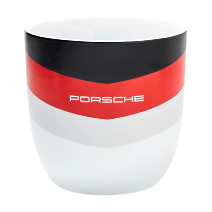Porsche Sammlerbecher 500ml Porzellan Tasse mit Untertasse Motorsport Edition No. 6 – limitierter Collector's Cup schwarz Geschenkset Design Studio F. A. Porsche spülmaschinengeeignet