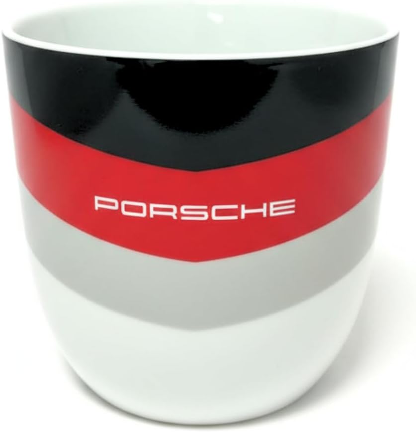 Porsche Sammler-Tasse Collector's Cup No. 6 Schwarz Porzellan, 500ml Fassungsvermögen, Limitierte Edition, Spülmaschinenfest, Motorsport Design, Kaffeetasse, Kaffeebecher, Tasse, Becher, Sammlertasse