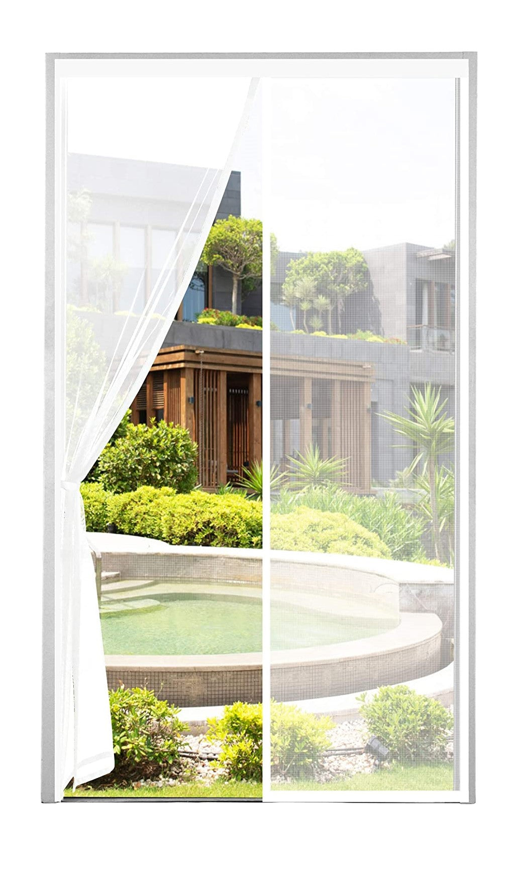 RESCH Magnetischer Insektenschutz Vorhang für Türen 95 x 220 cm – UV-beständig, robust, haustierfreundlich, automatische Magnet-Schließfunktion, einfach zu montieren, ideal für Balkon- und Terrassentüren