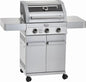 RÖSLE Gasgrill G3 Edelstahl Gasgrill BBQ-Station mit 3 Hauptbrennern, Gusseisenrost, Glaseinsatz im Deckel, Grillstation für Garten Balkon Terrasse, Gasgrill mit Stauraum und Zubehör