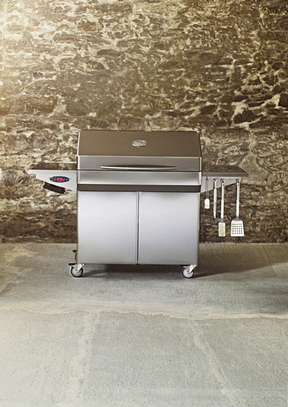 RÖSLE Marinadepinsel Edelstahl 25121 – Naturborsten, langer Edelstahlgriff, hochwertiger Grill- und Küchenpinsel zum präzisen Bestreichen und Marinieren von Fleisch, Gemüse und Gebäck, langlebig, robust, nicht spülmaschinengeeignet