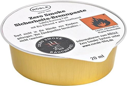 Rösle Grillanzünder Brennpaste 30 x 20 g, rauchfrei mit Zero Smoke-System, geruchsneutral, 10 Minuten Brenndauer pro Anzünder, sichere und saubere Anzündhilfe für Grillkohle, Briketts und Kamin