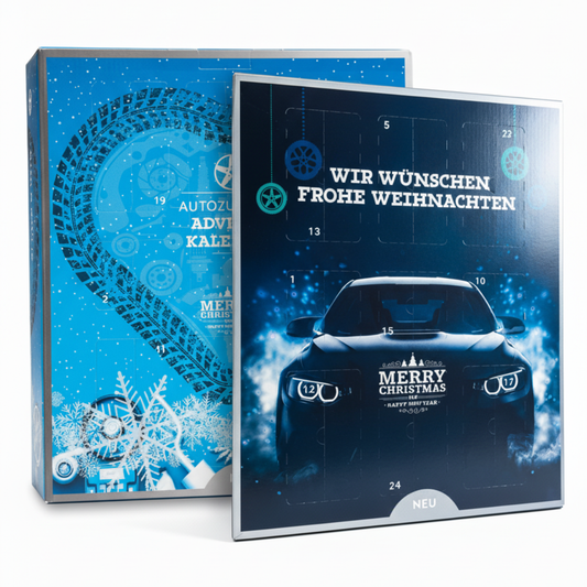 Rund ums Auto Adventskalender 2025 mit 24 nützlichen für Autozubehör-Produkten, Reinigungstüchern, Spanngurten, USB-Adapter, für Männer und Herren