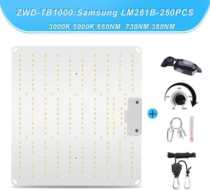 SUPACROP Indoor Growbox Komplettset mit dimmbarer 100 W Samsung LM281B Full Spectrum LED, Abluftventilator 125 mm, Aluminiummantel, Zeitschaltuhr und Schutzbrille für professionellen Indoor-Pflanzenanbau