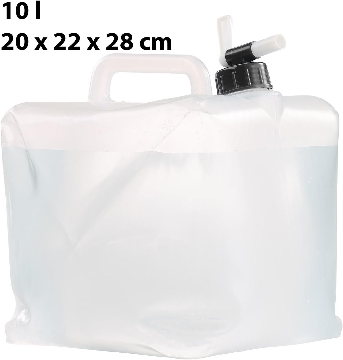 Semptec Urban Survival Technology Faltbarer Trinkwasserkanister 10L mit Zapfhahn und Tragegriff – Lebensmittelechter Wasserbehälter für Camping Outdoor Notfall Trinkwasserbehälter faltbar Wasserkanister platzsparend