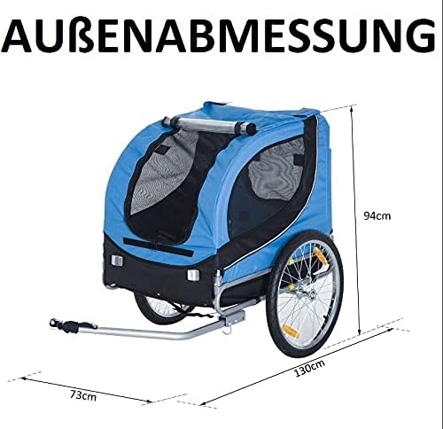 SENA Fahrradanhänger für Hunde bis 26 kg – Klappbarer Hundetransportanhänger mit TÜV, 16-Zoll Luftreifen, Reflektoren & Oxford-Gewebe – Haustier-Fahrradanhänger für große & kleine Hunde