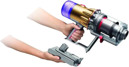 JUNG Dyson V12 Detect Slim Absolute kabelloser Staubsauger, 2,4 kg, 150 AW, lange Akkulaufzeit, Auto-Modus, mit Stauberkennung und Motorbar™ Technologie für optimale Reinigung