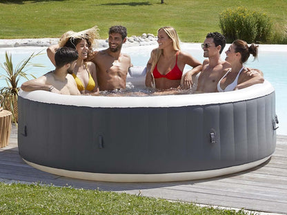 Ubbink Whirlpool XTRA Infinite® SPA Ø240cm aufblasbar für 8 Personen – Outdoor Indoor Whirlpool mit Heizung & Filter – 140 Luftdüsen – digitale Steuerung – Wellness SPA Set komplett