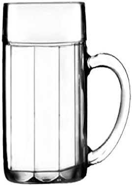 Stölzle Oberglas Bayreuth 0,5L Bierkrug Set, schweres robustes bruchsicheres dickwandiges Bierglas, traditioneller gerippter Maßkrug, spülmaschinenfestes langlebiges Biermaßkrug Glas, 6er Set, stabiles Bierkrugglas