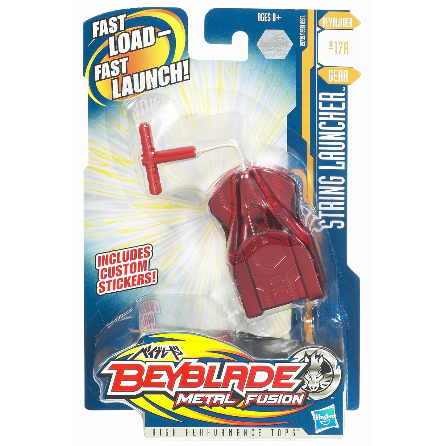 Hasbro Beyblade Metall Fusion String Launcher – Hochleistungs-Schnur-Starter für rechtsdrehende Beyblade Tops von – Kompakt 29739 BB17A