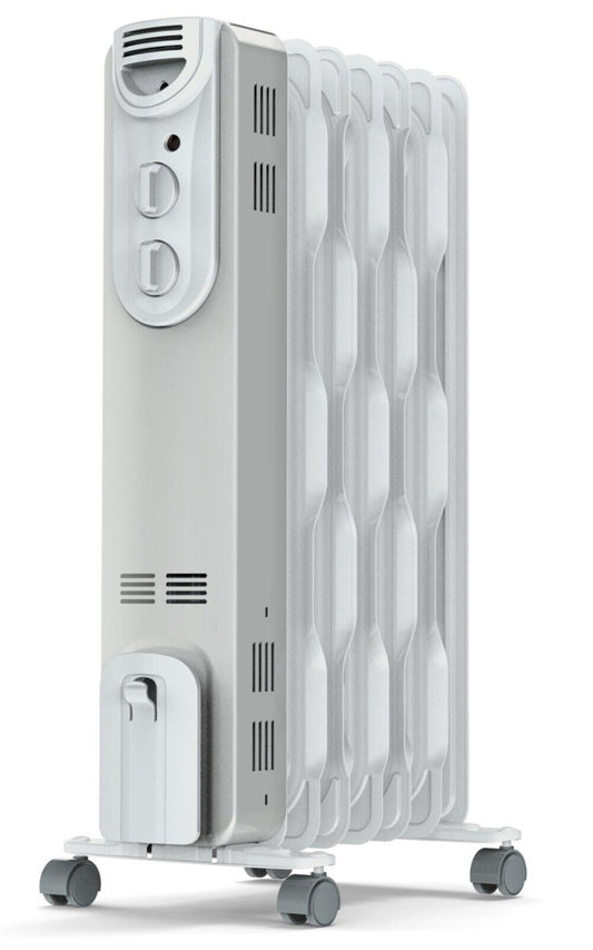 SUPRA ORSO 2500W Ölradiator, 3 Heizstufen, Mechanisches Thermostat, Leiser Elektroheizer für Räume bis 25 m², Frostschutz, Überhitzungs- & Kippschutz, Mobil dank Rollen & Tragegriff