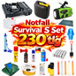 BLACKOUTPro Notfall Survival Kit 230 tlg Blackout Vorsorge Set S Prepper Notfallausrüstung Katastrophenschutz Camping Outdoor Emergency Set