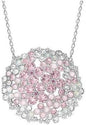 Swarovski Damen Halskette 5111318 – Elegante rhodinierte Schmuckkette mit rosa Farbverlauf Swarovski Kristallen, lang 75 cm, luxuriöse Damen Halskette mit Anhänger, hochwertiger Schmuck für Damen